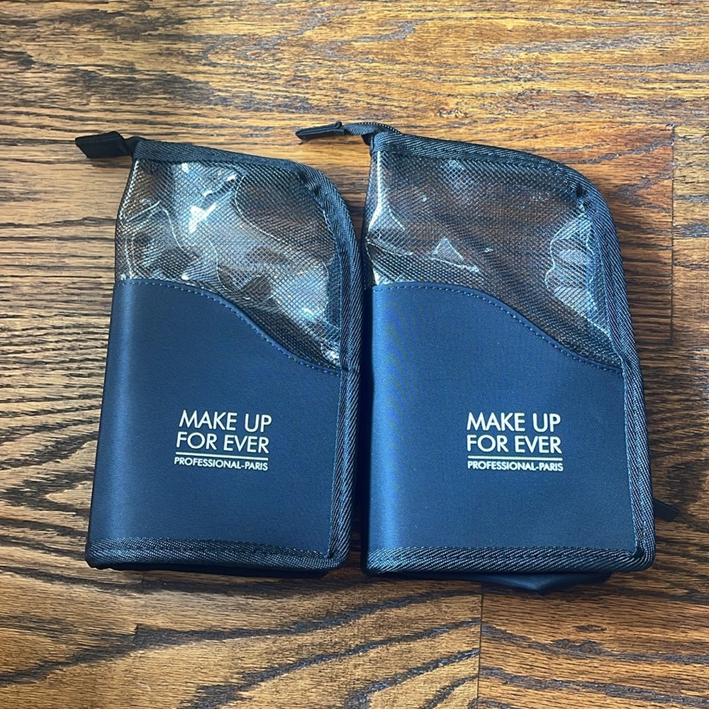 TWO Makeup Forever Black brush Bag